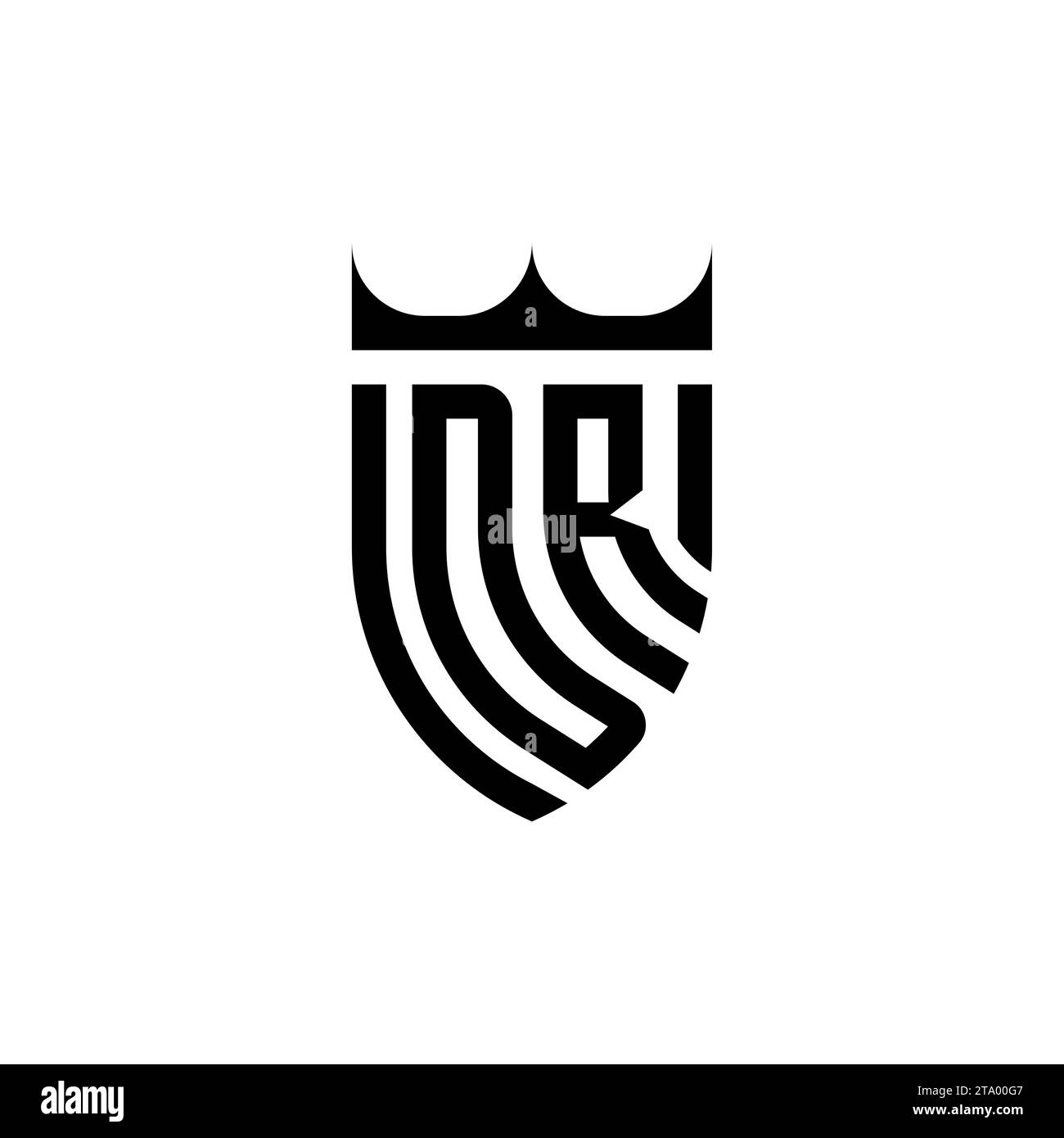 Lettere iniziali del logo DR Luxury in un design professionale di alta qualità che si adatta bene alla stampa Illustrazione Vettoriale