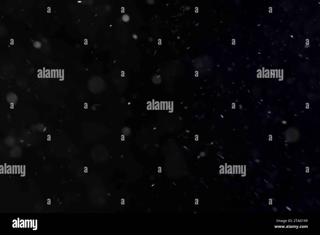 movimento astratto delle particelle di nebbia di polvere su sfondo nero scuro loop con sovrapposizione senza cuciture Foto Stock