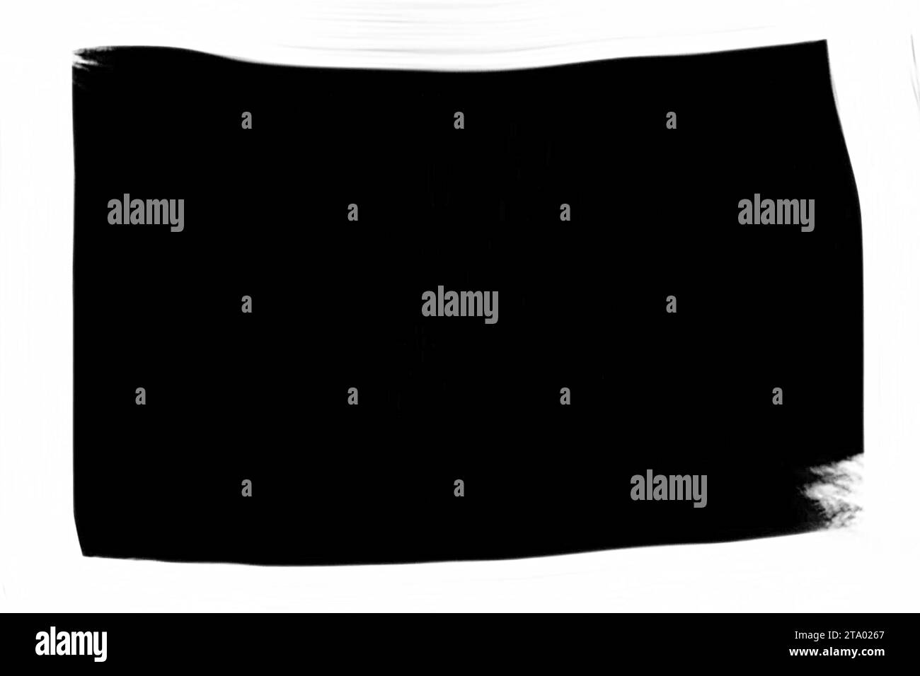 cornice del tratto di pennello astratto sfondo di transizione bianco e nero, illustrazione schizzi di vernice Foto Stock