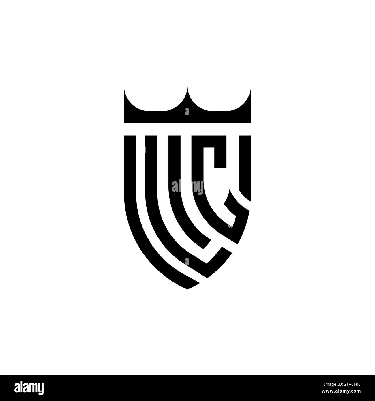 Lettere iniziali del logo LC Luxury in un design professionale di alta qualità che si adatta bene alla stampa Illustrazione Vettoriale