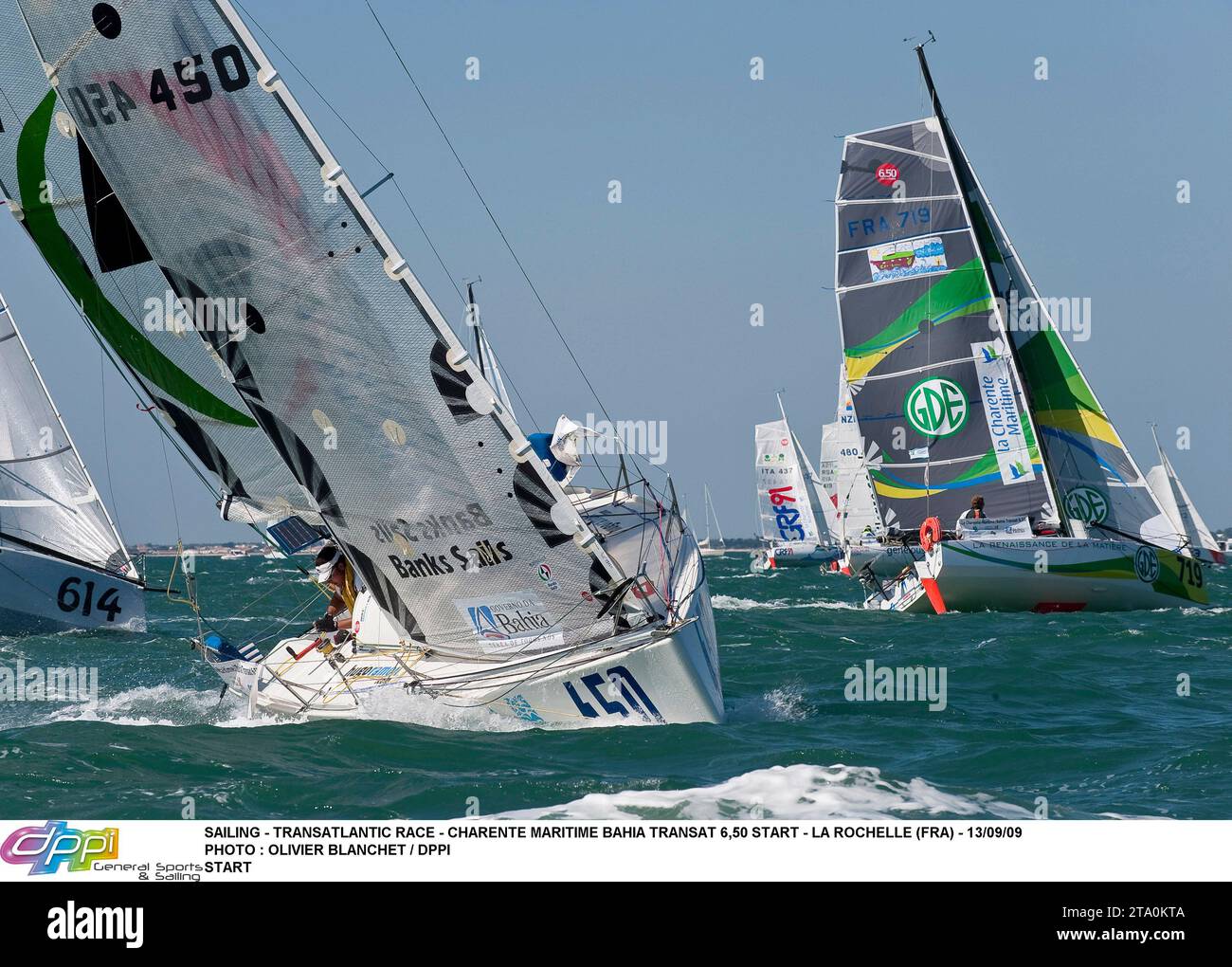 VELA - GARA TRANSATLANTICA - CHARENTE MARITIME BAHIA TRANSAT PARTENZA 6,50 - LA ROCHELLE (FRA) - 13/09/09 FOTO : OLIVIER BLANCHET / DPPI PARTENZA Foto Stock