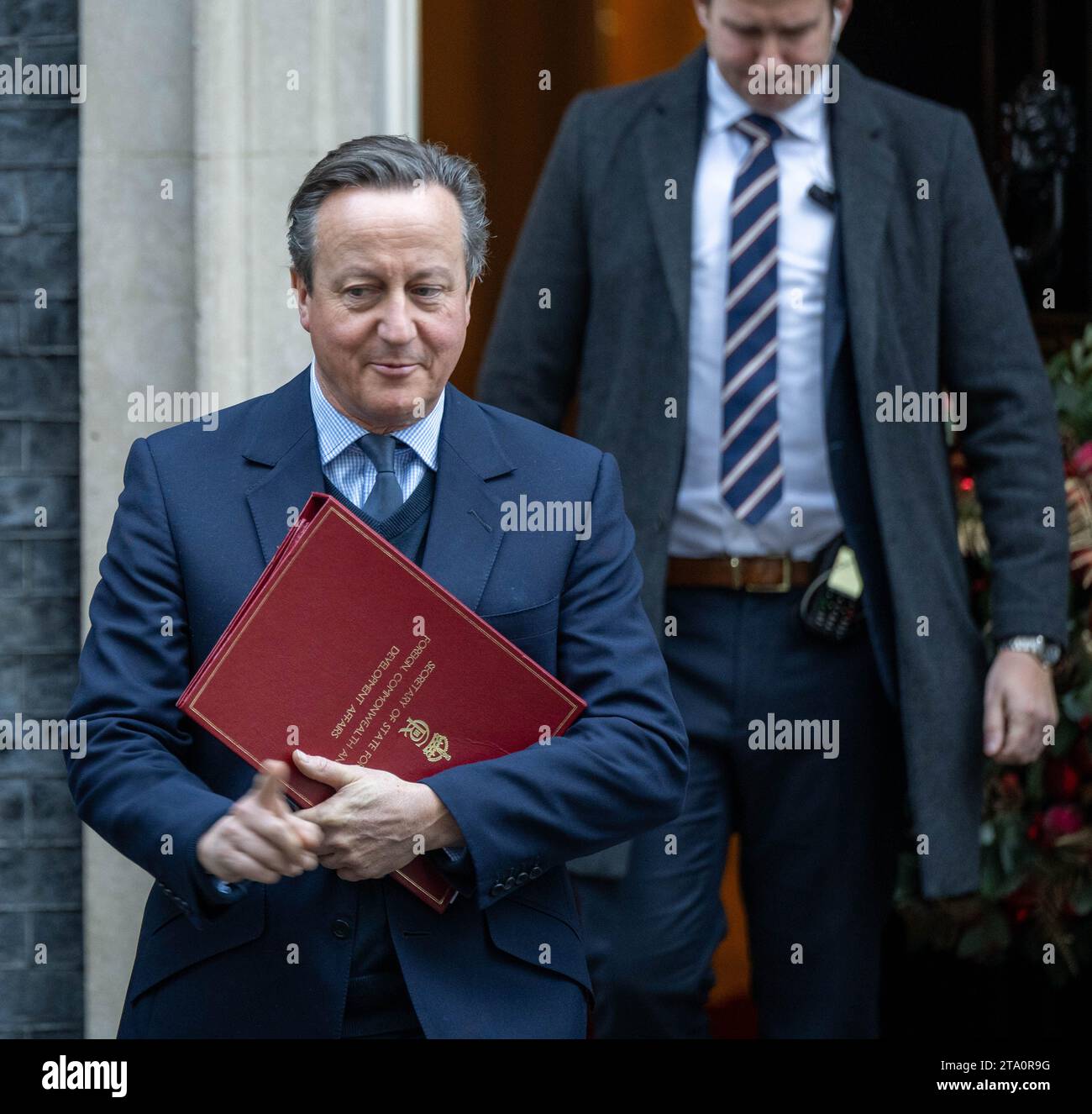 Londra, Regno Unito. 28 novembre 2023. David Cameron, Ministro degli Esteri, ad una riunione di gabinetto al 10 di Downing Street Londra. Crediti: Ian Davidson/Alamy Live News Foto Stock