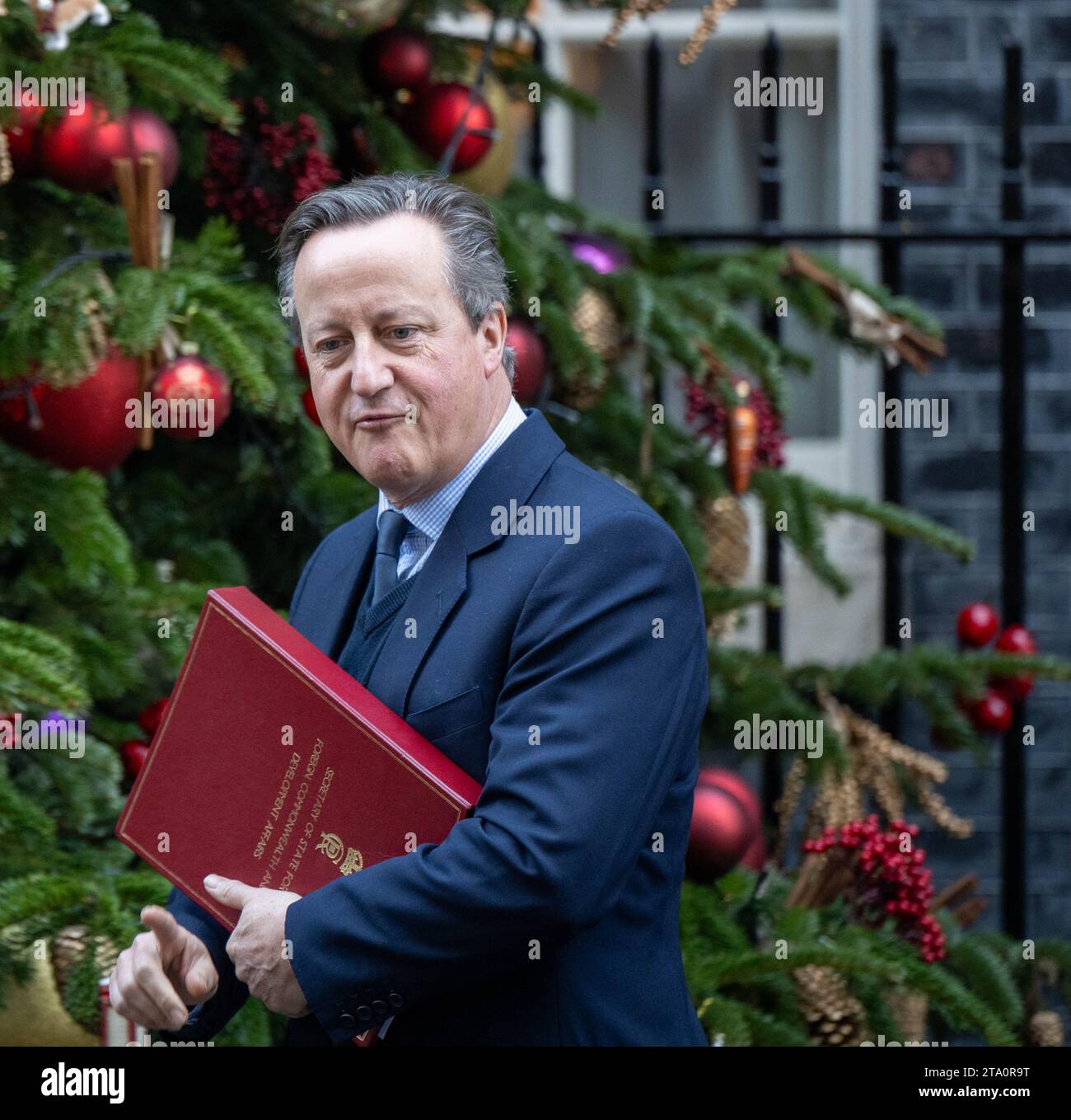 Londra, Regno Unito. 28 novembre 2023. David Cameron, Ministro degli Esteri, ad una riunione di gabinetto al 10 di Downing Street Londra. Crediti: Ian Davidson/Alamy Live News Foto Stock