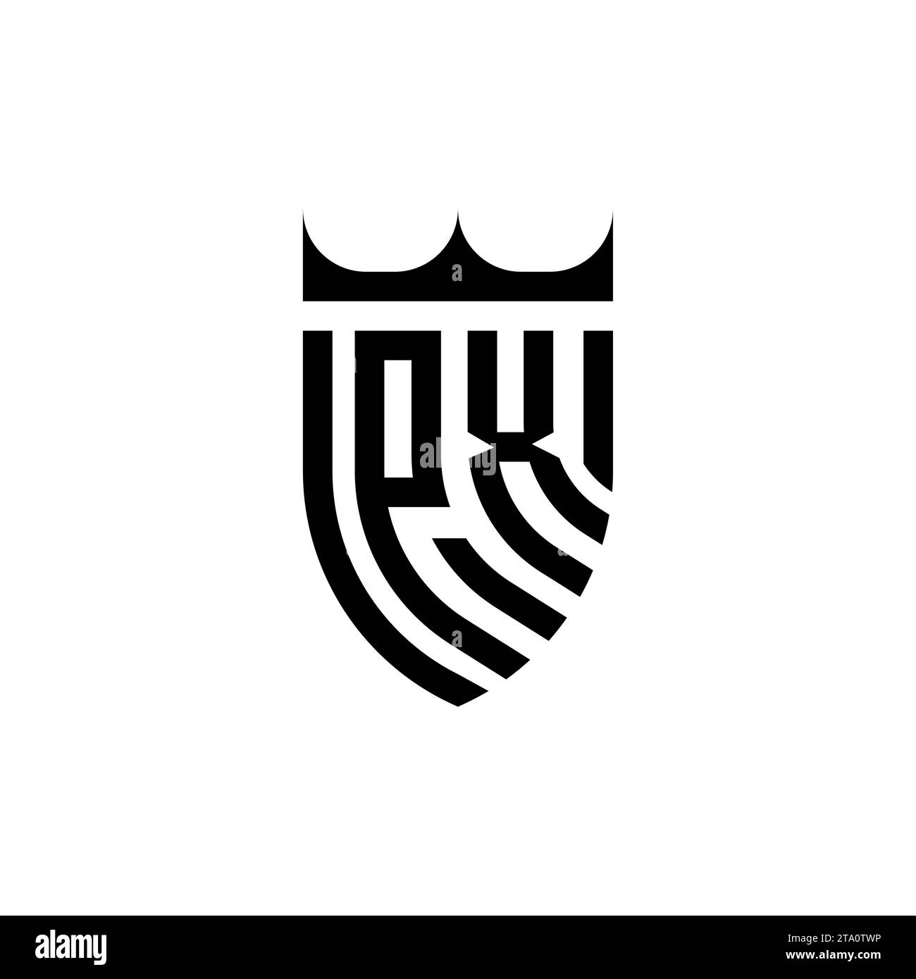 Lettere iniziali del logo PX Luxury in un design professionale di alta qualità che si adatta bene alla stampa Illustrazione Vettoriale