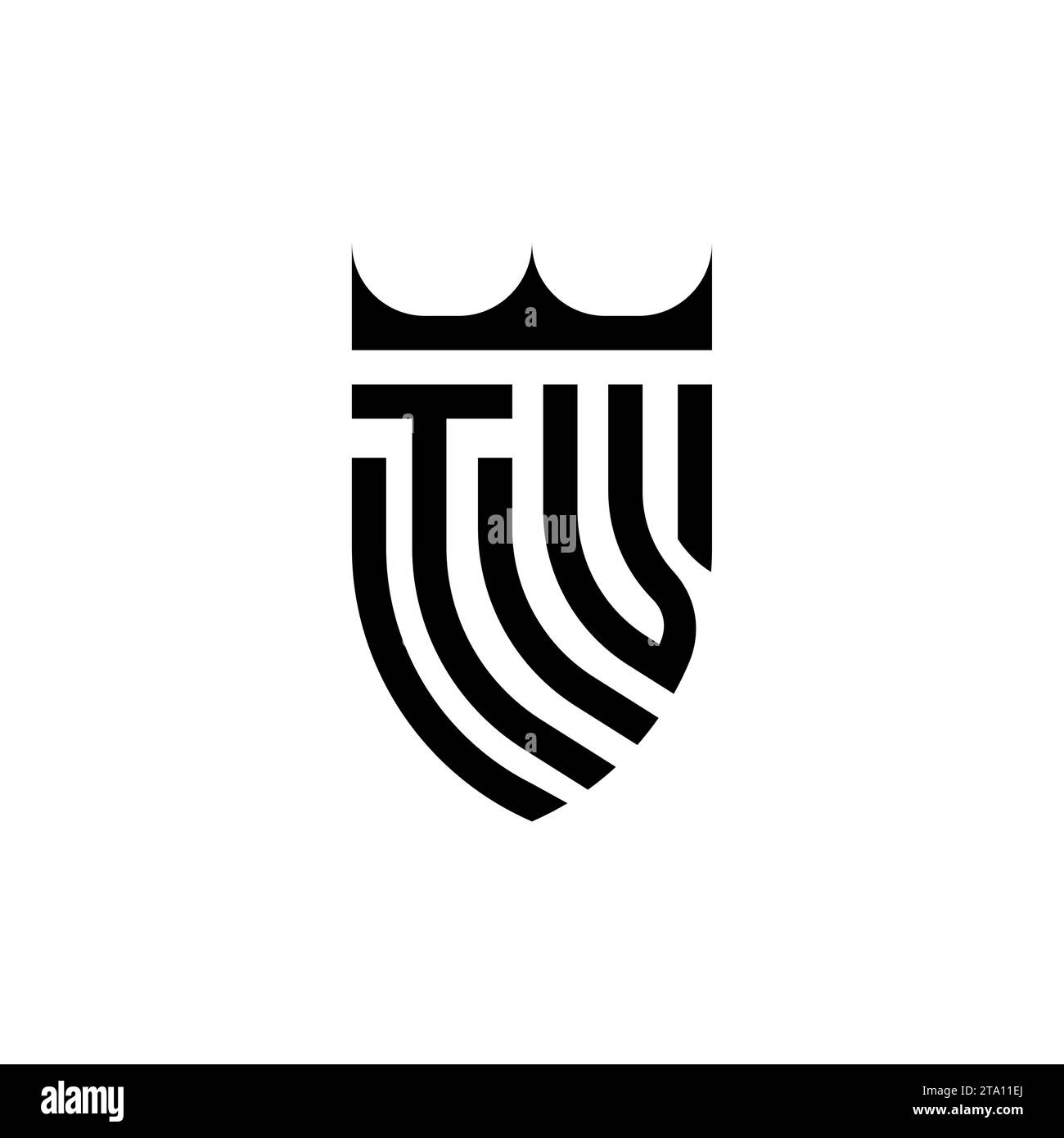 Lettere iniziali del logo TV Luxury con un design professionale di alta qualità che si adatta bene alla stampa Illustrazione Vettoriale