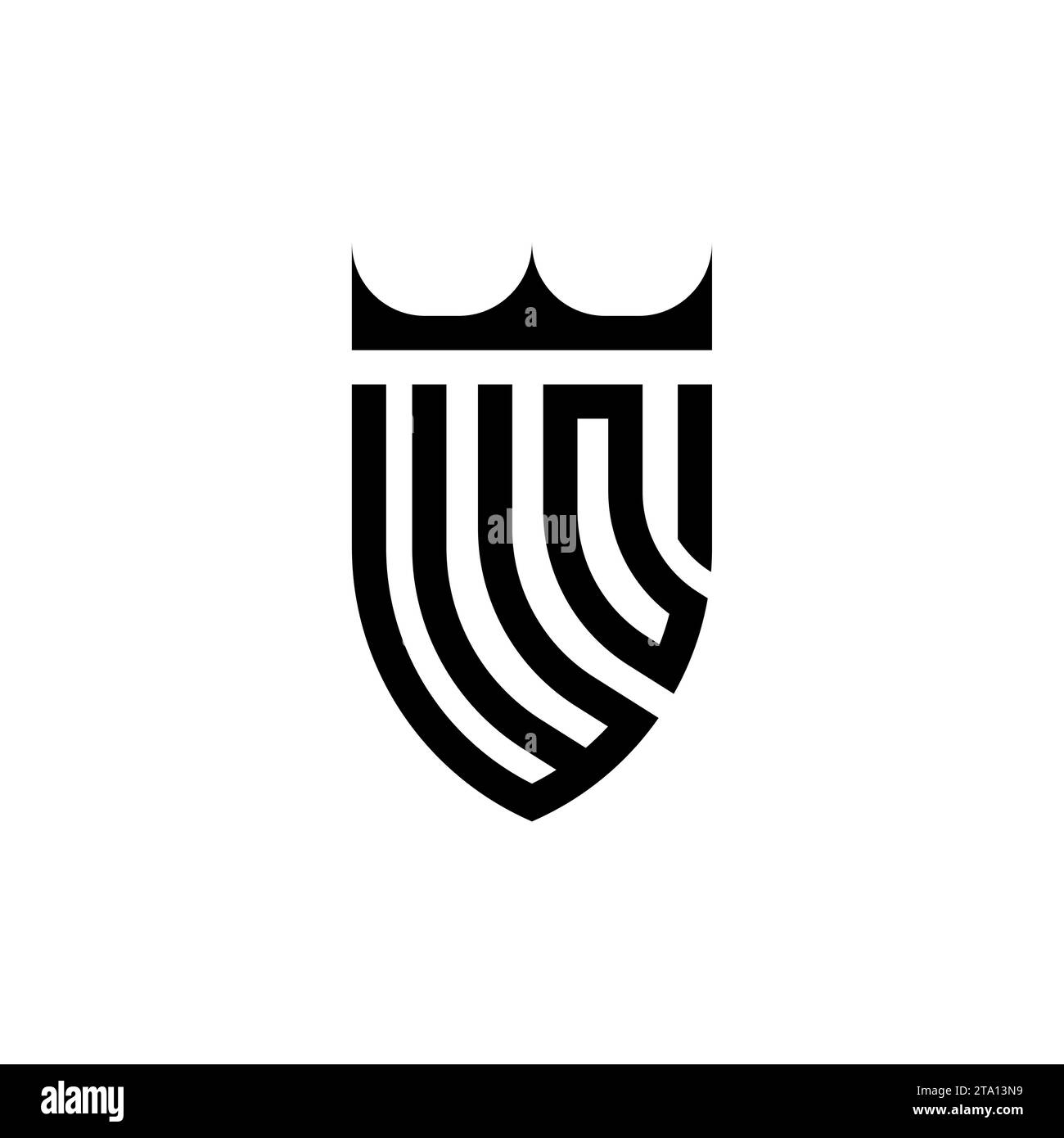 LE lettere iniziali del logo WO Luxury in un design professionale di alta qualità che si adatta bene alla stampa Illustrazione Vettoriale