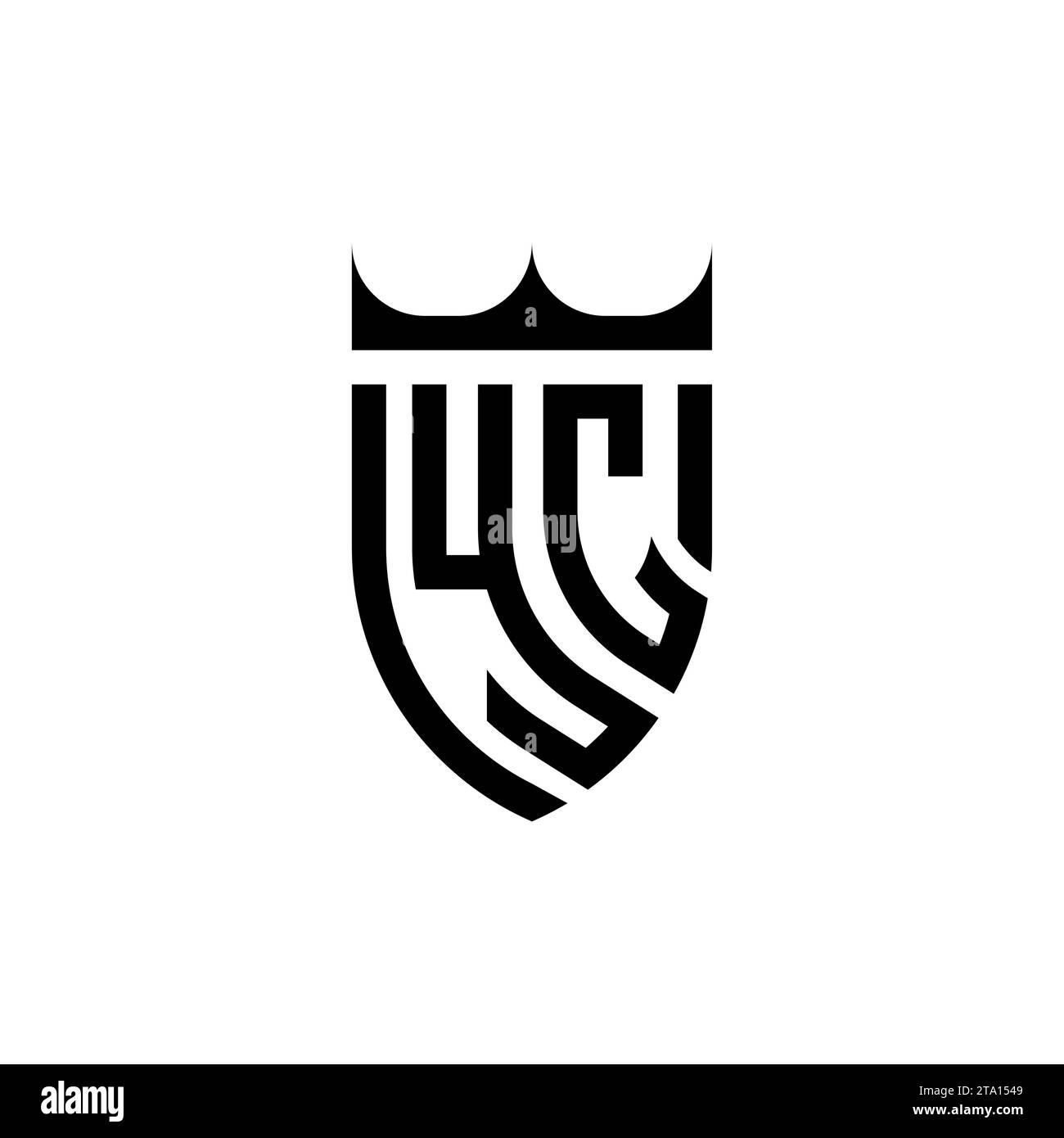 Lettere iniziali del logo YC Luxury in un design professionale di alta qualità che si adatta bene alla stampa Illustrazione Vettoriale