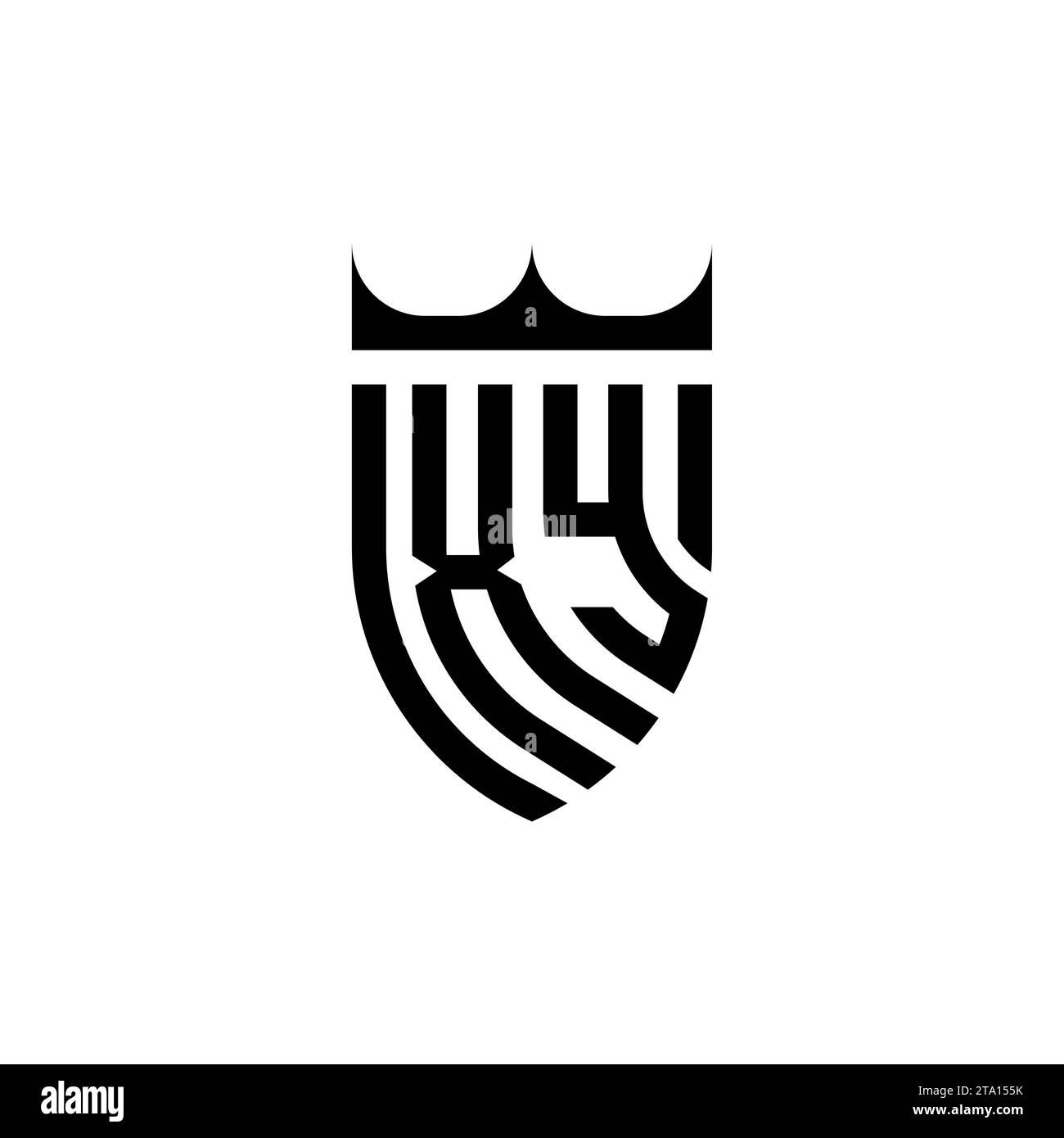 Lettere iniziali del logo XY Luxury in un design professionale di alta qualità che si adatta bene alla stampa Illustrazione Vettoriale