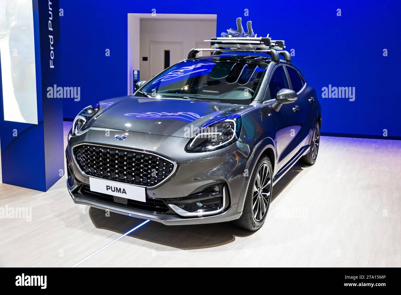 SUV crossover Ford Puma al Salone Internazionale dell'automobile di Ginevra. Svizzera - 2 marzo 2016. Foto Stock