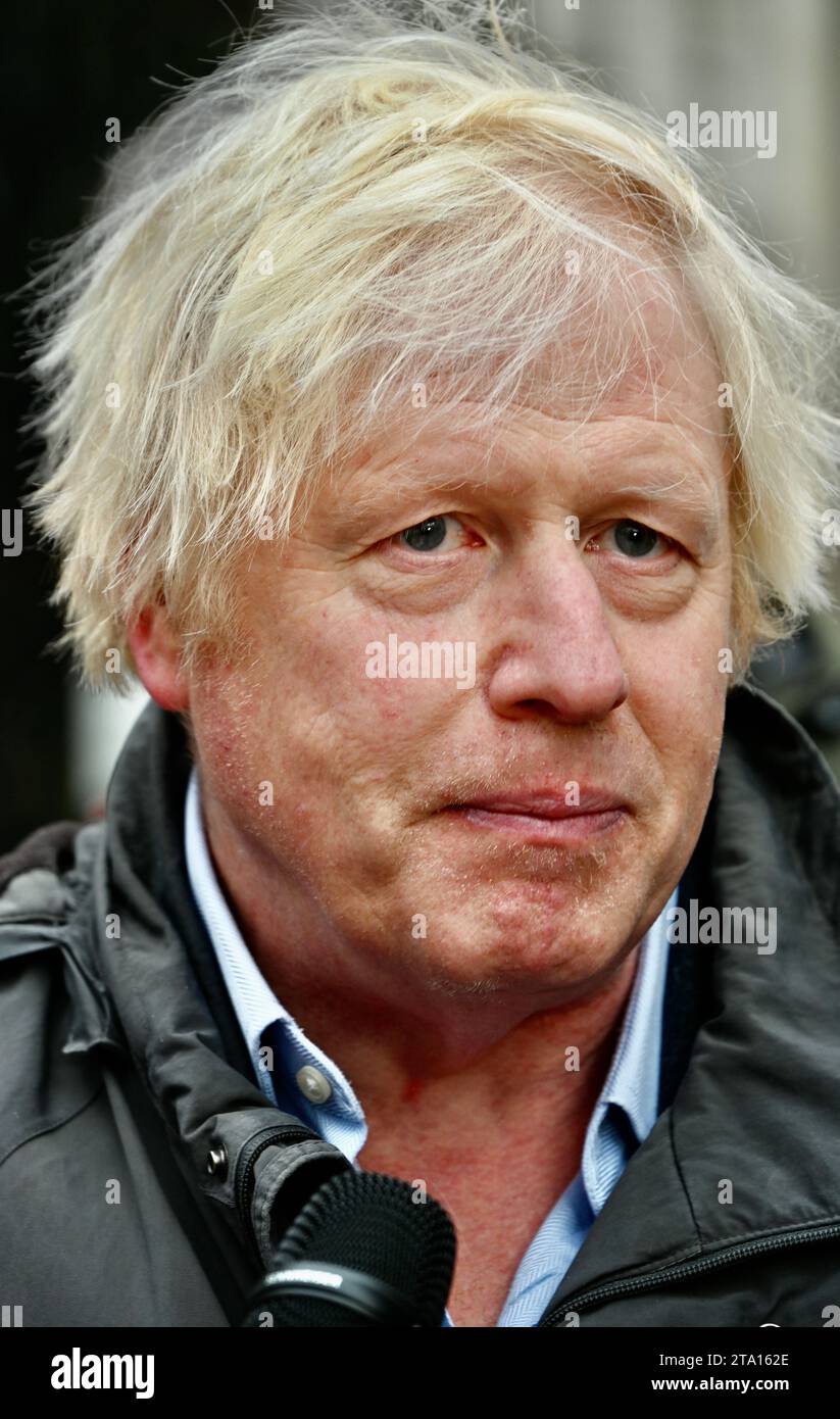 Boris Johnson, March Against Antisemitism, Stand Shoulder to Shoulder with British Jews, Royal Courts of Justice, Strand, London, UK Foto Stock