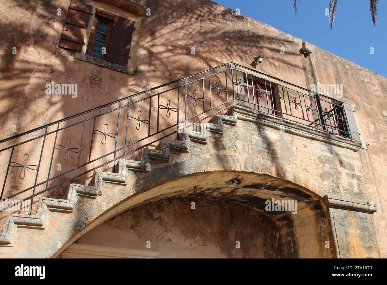 comuni in un monastero ortodosso (arkadi) a creta in grecia Foto Stock
