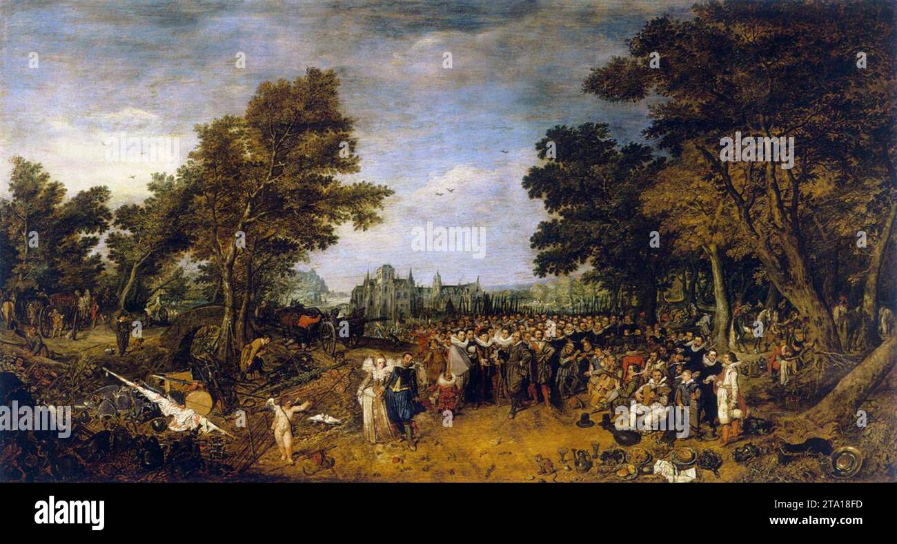 Allegoria della tregua dei dodici anni 1616 di Adriaen Pietersz. Van De Venne Foto Stock