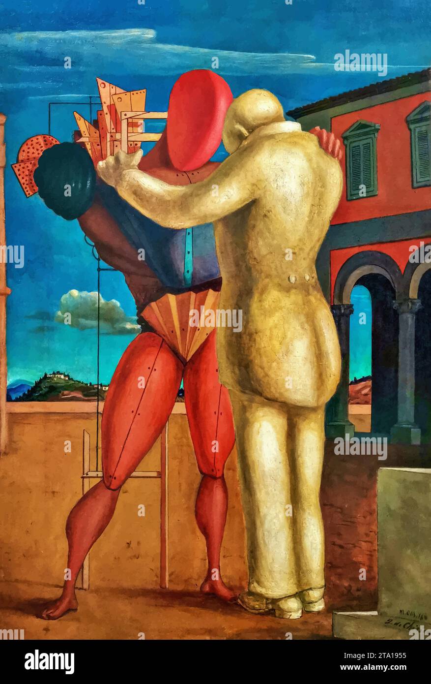 Il figliol prodigo (il figlio prodigo), 1922 (tempera) dell'artista Chirico, Giorgio de (1888-1978) / italiano. Illustrazione Vettoriale