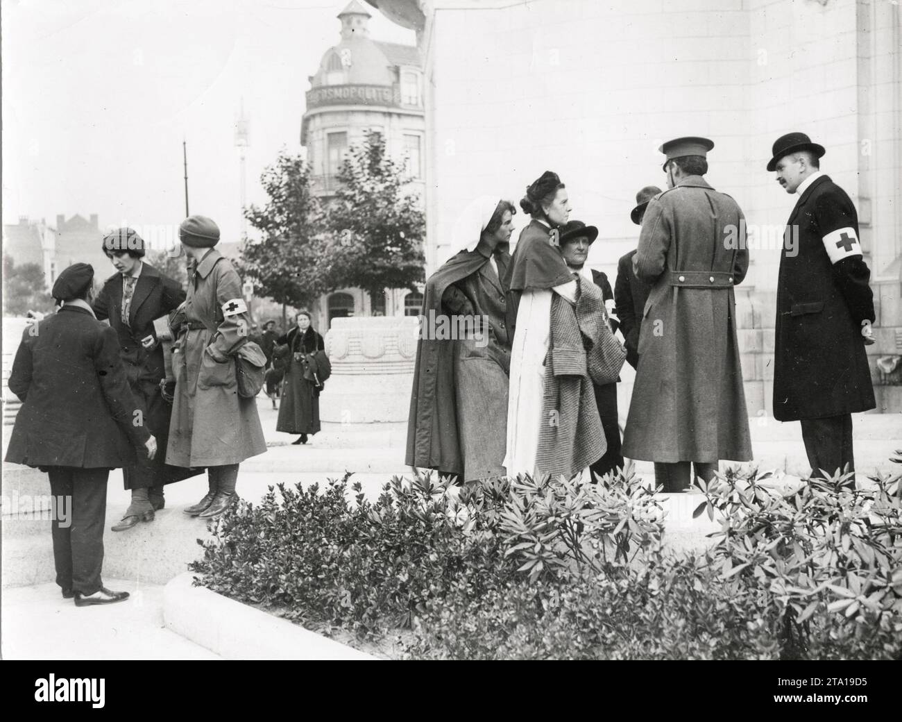 Prima guerra mondiale - alcuni membri della Croce Rossa Foto Stock