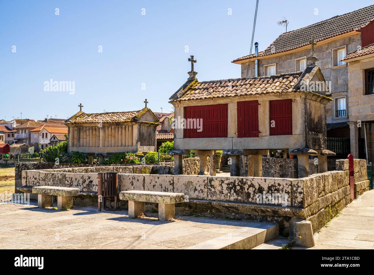 Combarro , Spagna - vecchio granaio Foto Stock