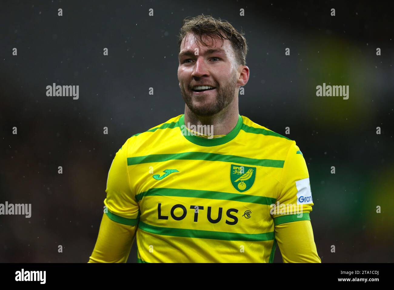 Jack Stacey di Norwich City - Norwich City / Queens Park Rangers, Sky Bet Championship, Carrow Road, Norwich, Regno Unito - 25 novembre 2023 solo per uso editoriale - si applicano restrizioni DataCo Foto Stock