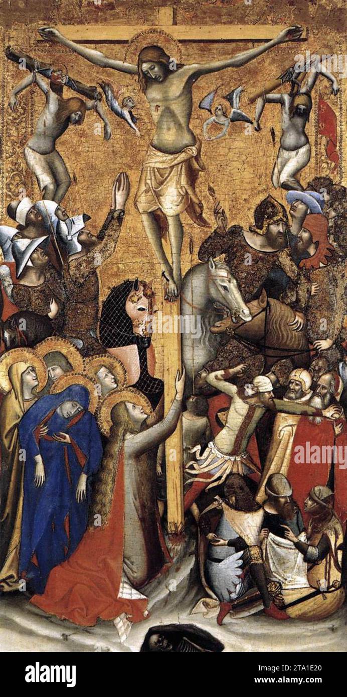 Crocifissione c. 1335 di vitale da Bologna Foto Stock