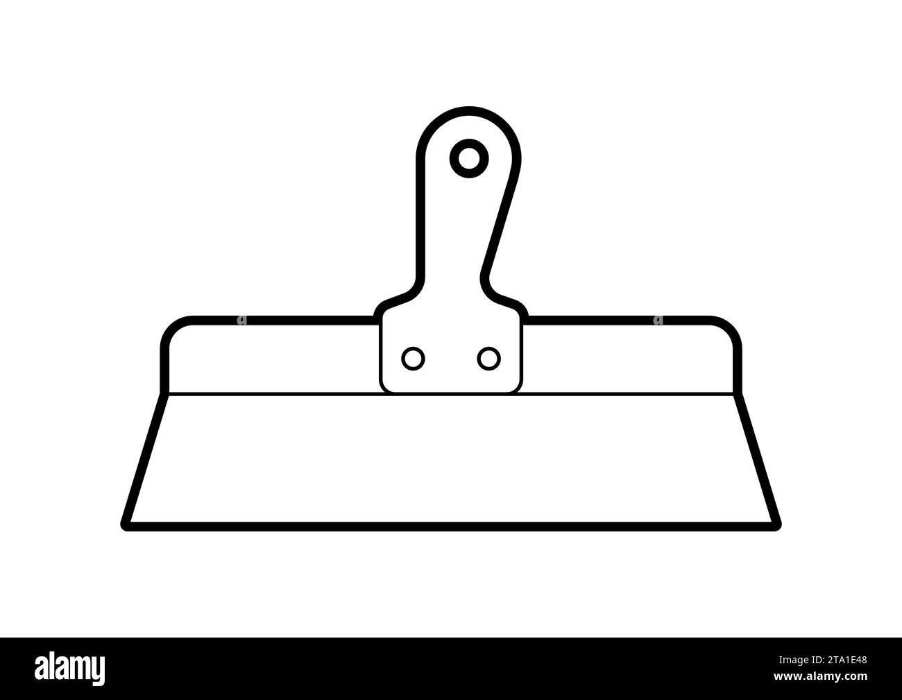 Immagine della spatola. Riparare l'attrezzo di lavoro. Attrezzature per l'industria edile e le imprese. Illustrazione Vettoriale