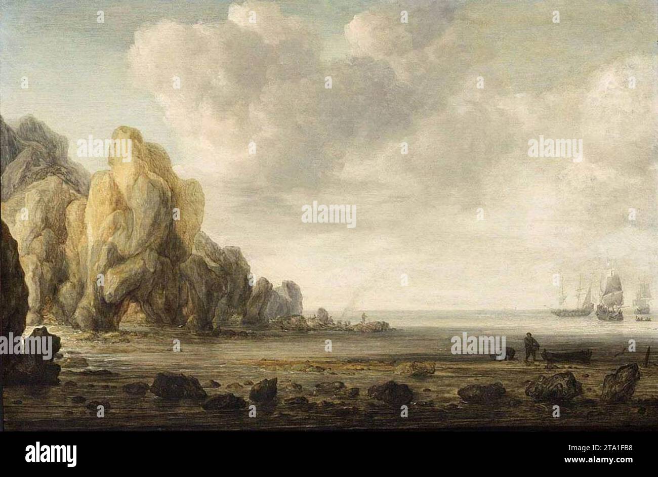 Scena dell'estuario 1620s di Simon De Vlieger Foto Stock