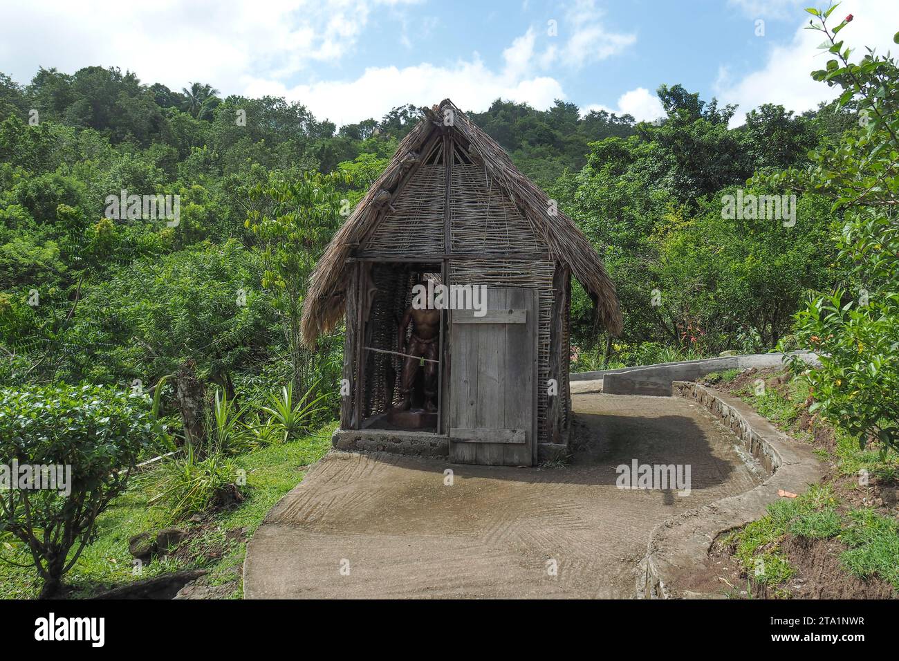La Savane des Esclaves, le musée historique en Martinique, créé par Gilbert Larose, Les Trois-Îlets, Antilles Foto Stock