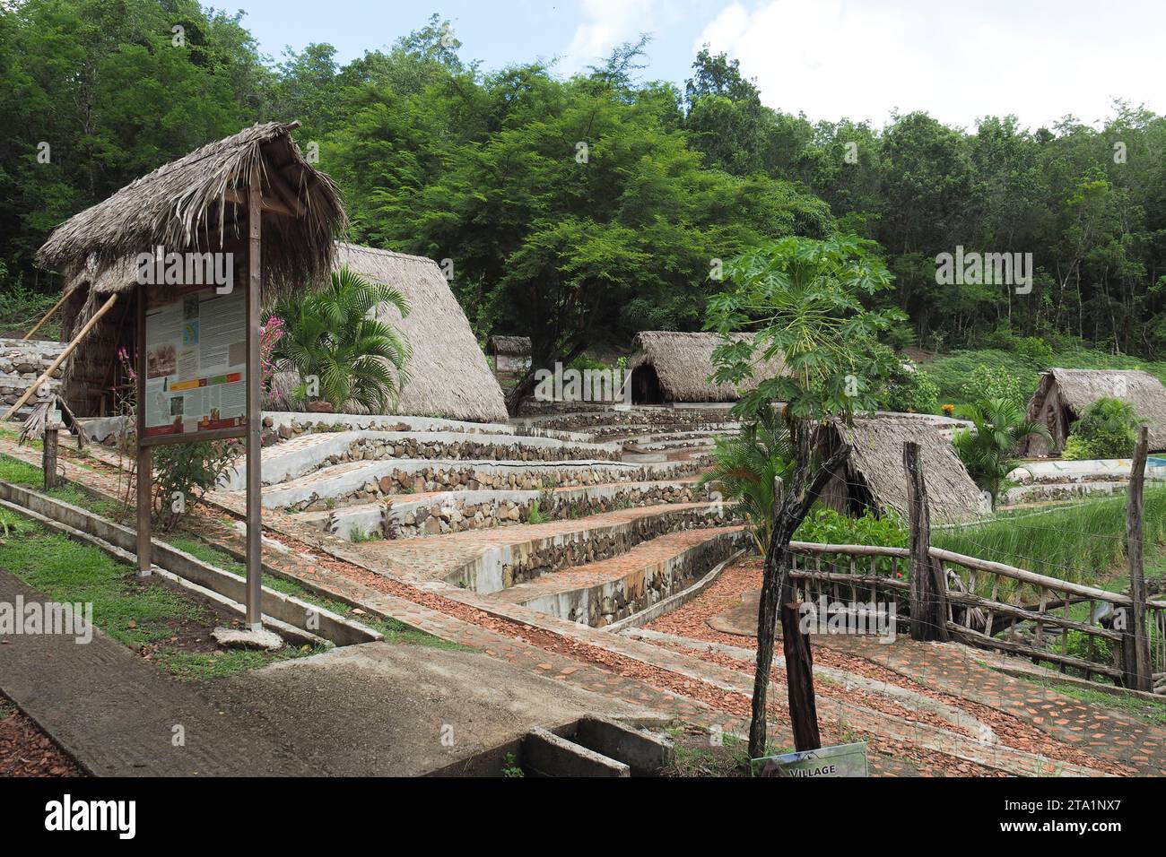 La Savane des Esclaves, le musée historique en Martinique, créé par Gilbert Larose, Les Trois-Îlets, Antilles Foto Stock