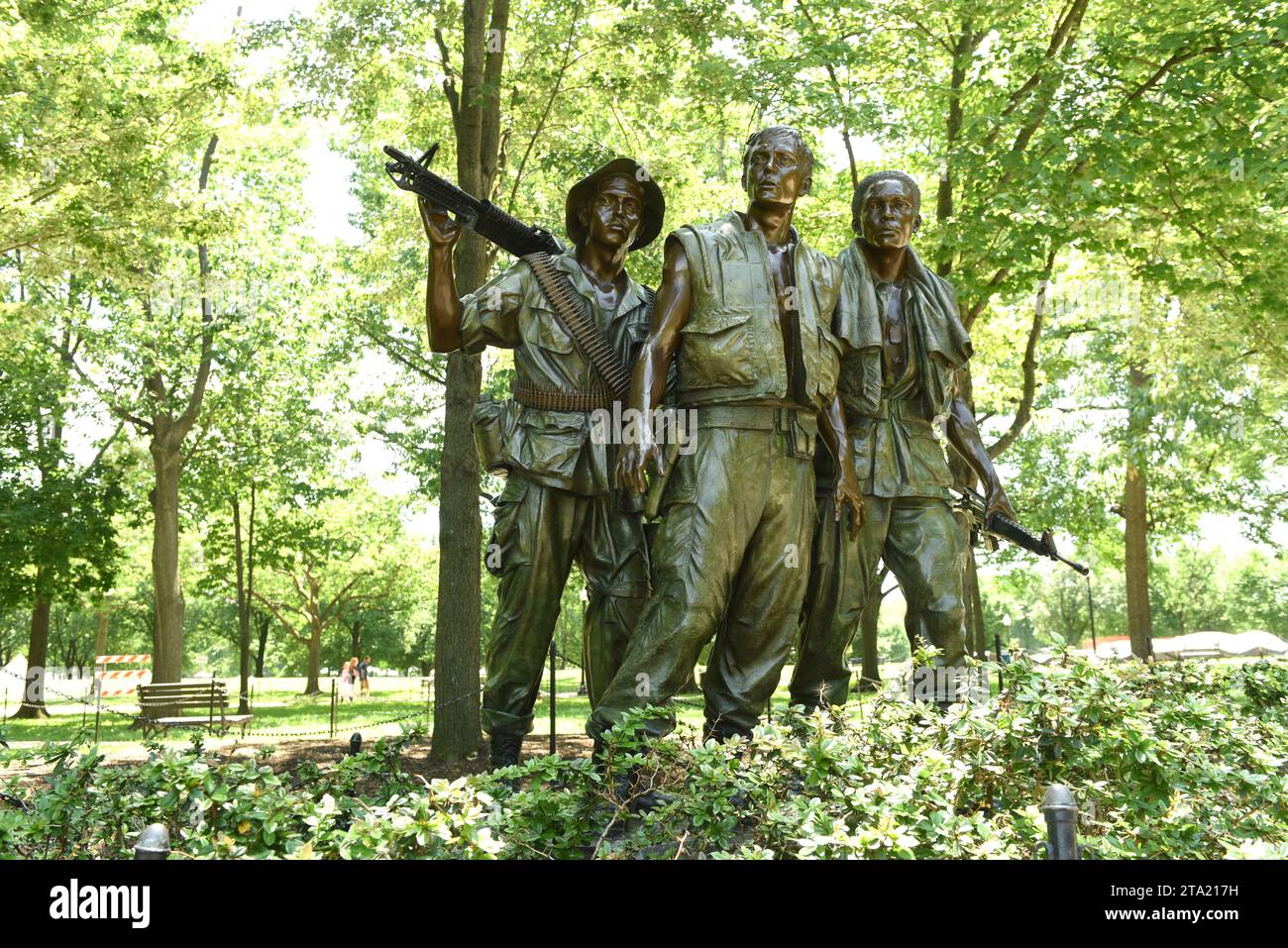 Washington, DC - 1 giugno 2018: I tre soldati al Vietnam Veterans Memorial, a Washington. Foto Stock