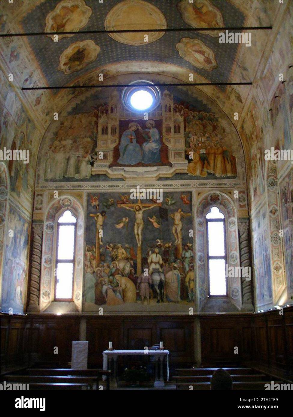 Veduta della parete d'altare 1378-84 di Altichiero da Zevio Foto Stock