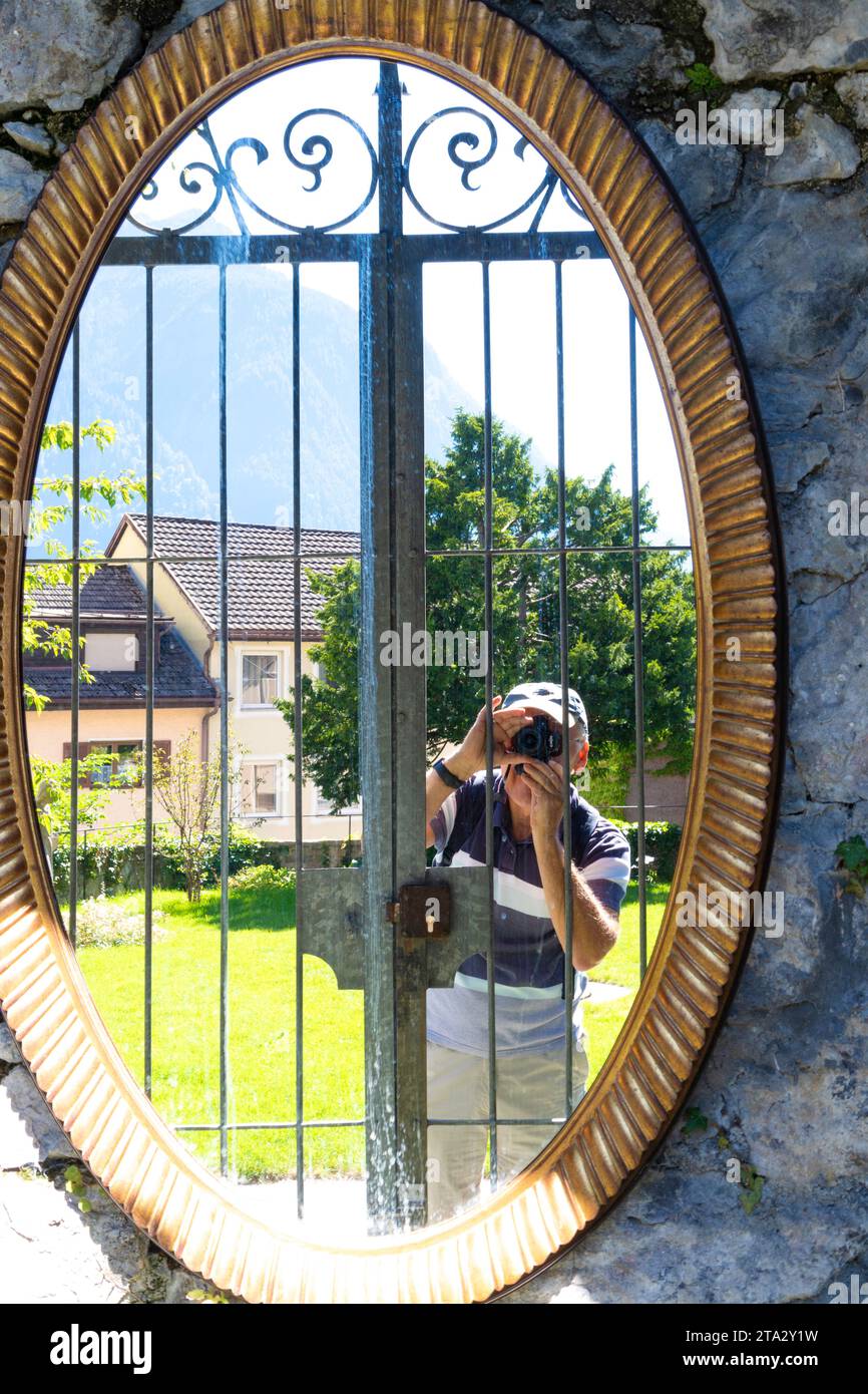 Foto di riflesso selfie di me stesso Foto Stock