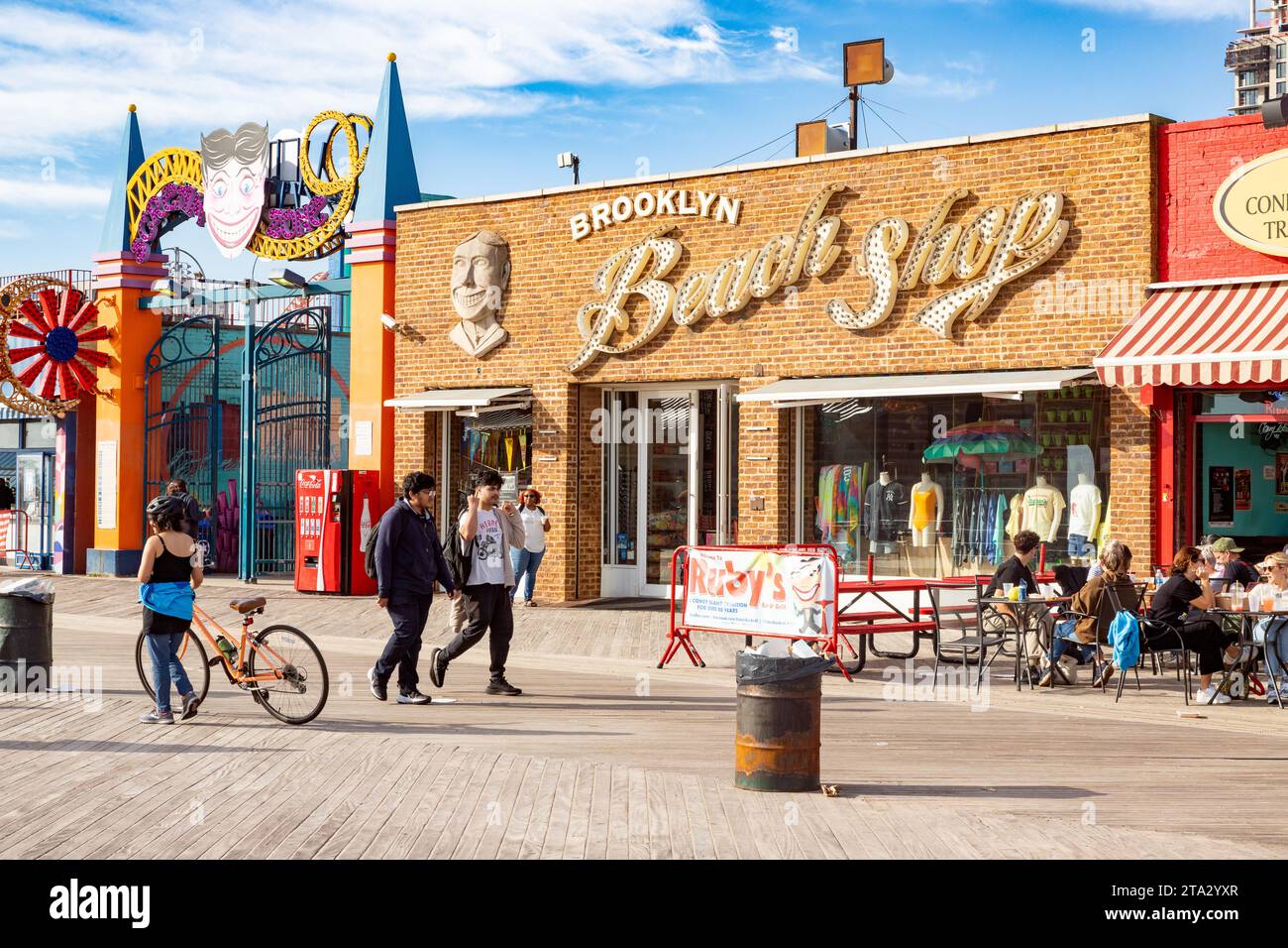 Brooklyn Beach Shop, Coney Island, Brooklyn, New York, Stati Uniti d'America. Foto Stock
