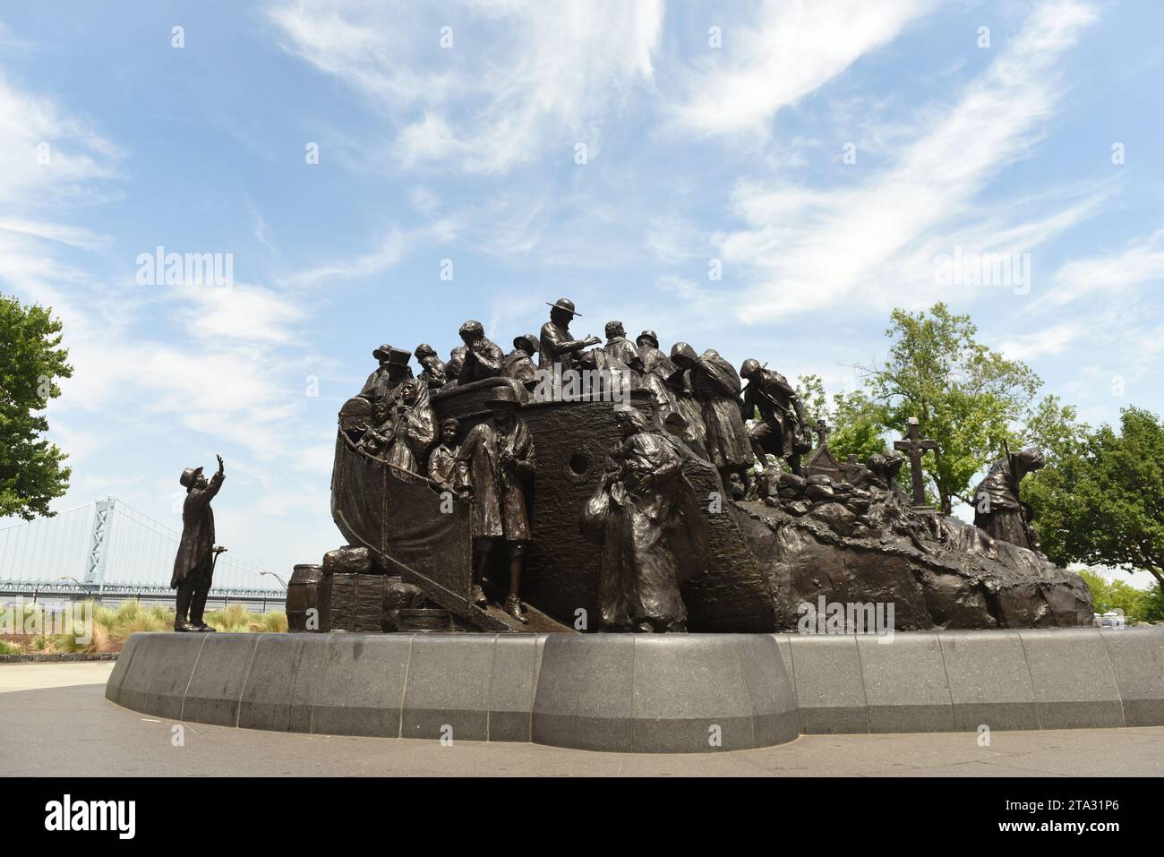Philadelphia, USA - 29 maggio 2018: Irish Memorial al Penn's Landing di Filadelfia, Pennsylvania, USA. Foto Stock