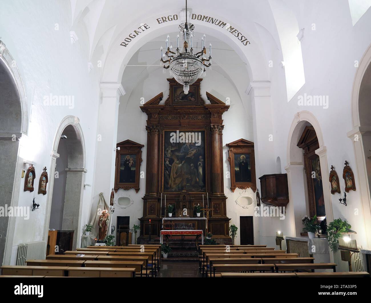 Altare, Chiesa di Sant'Antonio di Padova, Chiesa di Sant'Antonio di Padova, Taormina, Messina, Sicilia, Italia, Europa Foto Stock