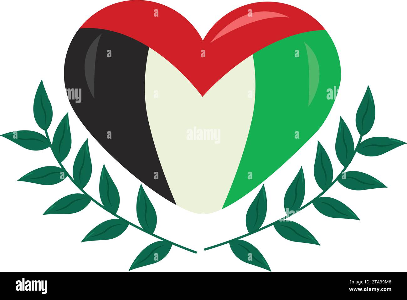 la palestina salva la bandiera Illustrazione Vettoriale