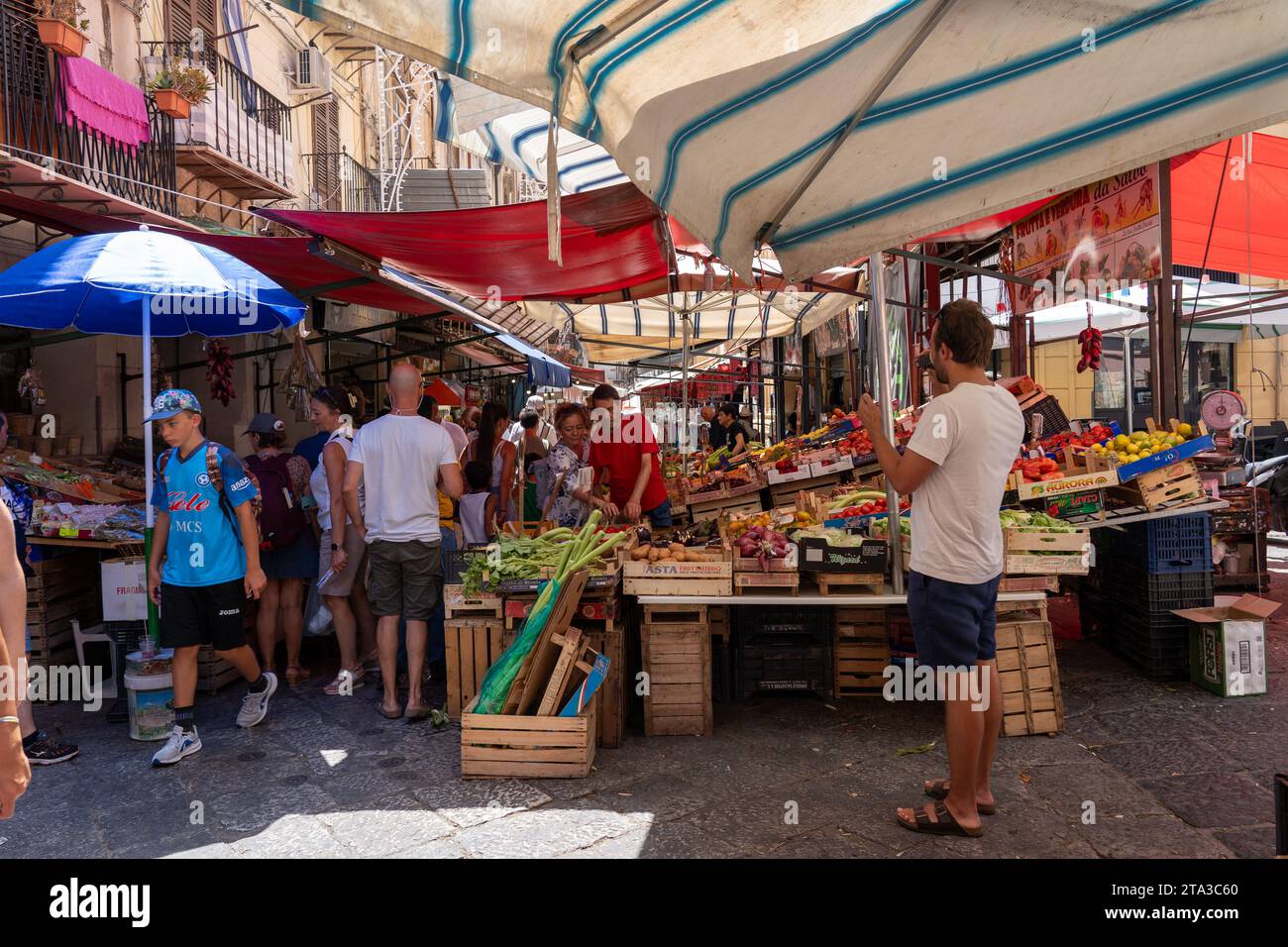 Capo Market a Palermo, Sicilia Foto Stock