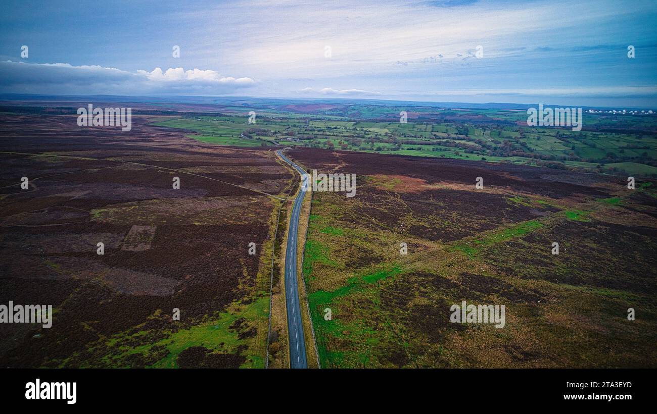 Foto aerea della natura nello Yorkshire Foto Stock