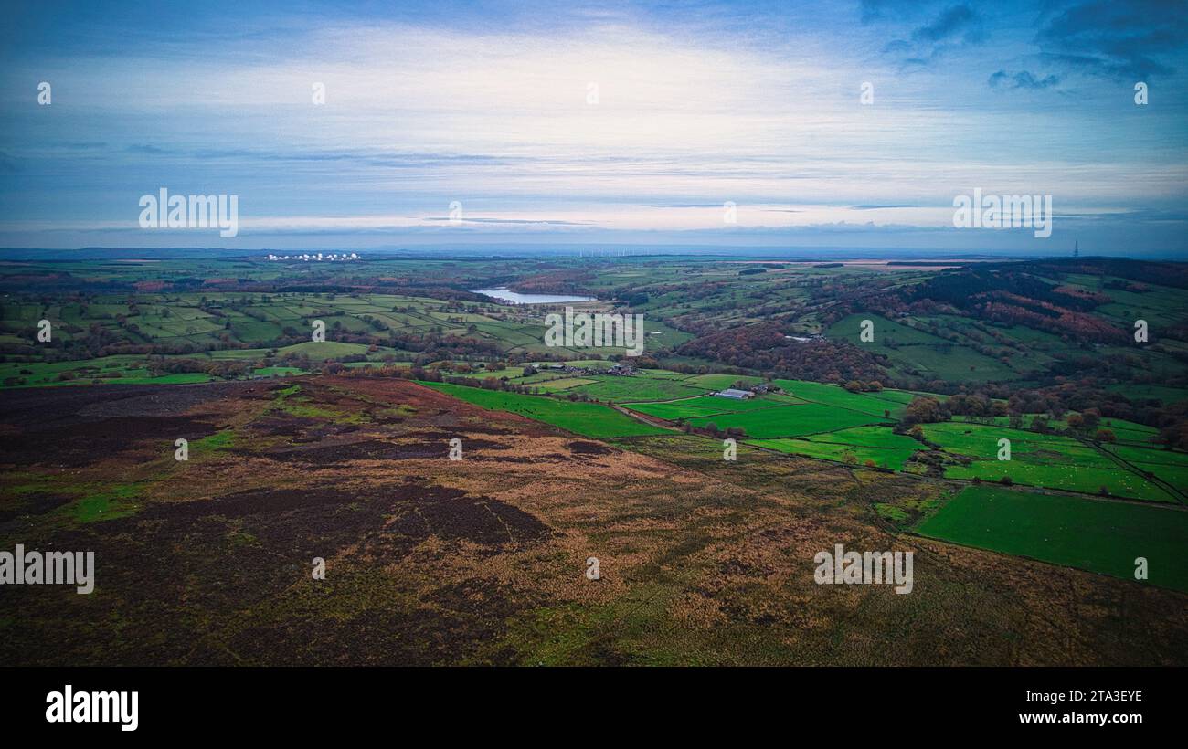 Foto aerea della natura nello Yorkshire Foto Stock