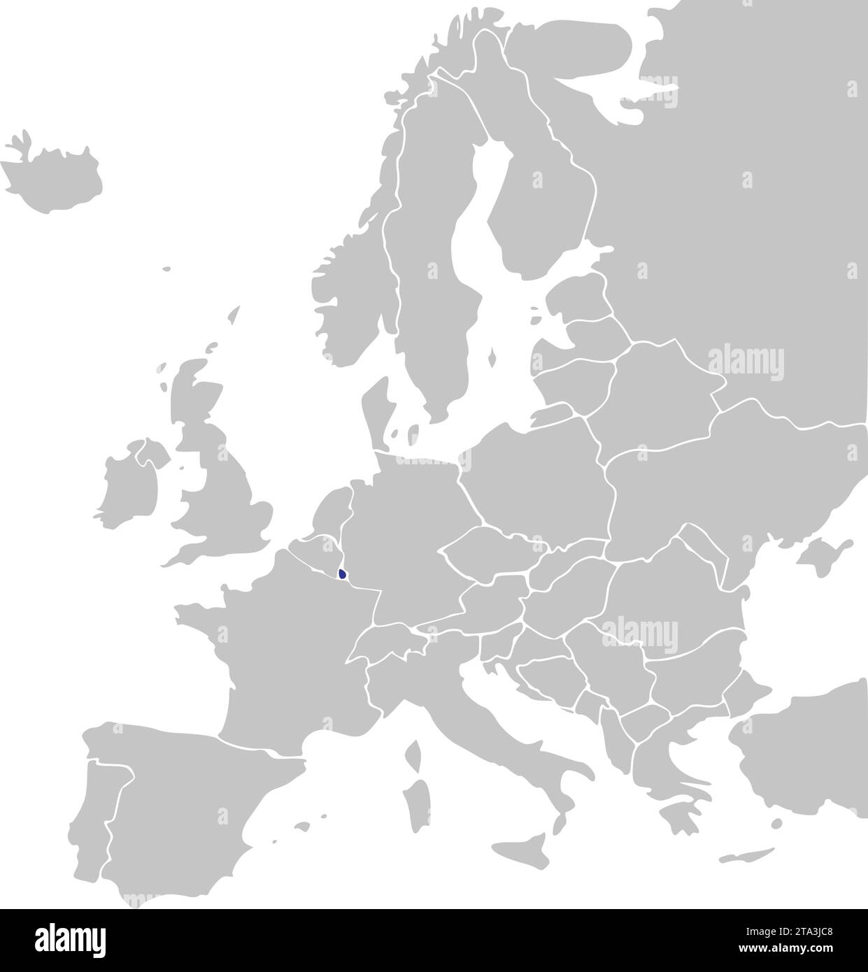 Mappa delle località del GRANDUCATO DI LUSSEMBURGO, EUROPA Illustrazione Vettoriale