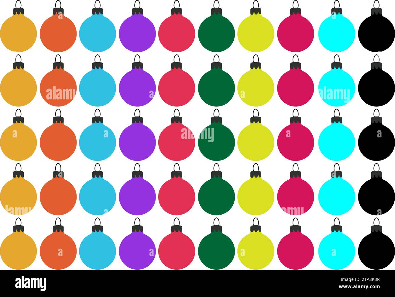Decorazione con pallone di Natale ornamenti natalizi, bauble, globi, bulbi natalizi, bolle natalizie illustrazione vettoriale Illustrazione Vettoriale
