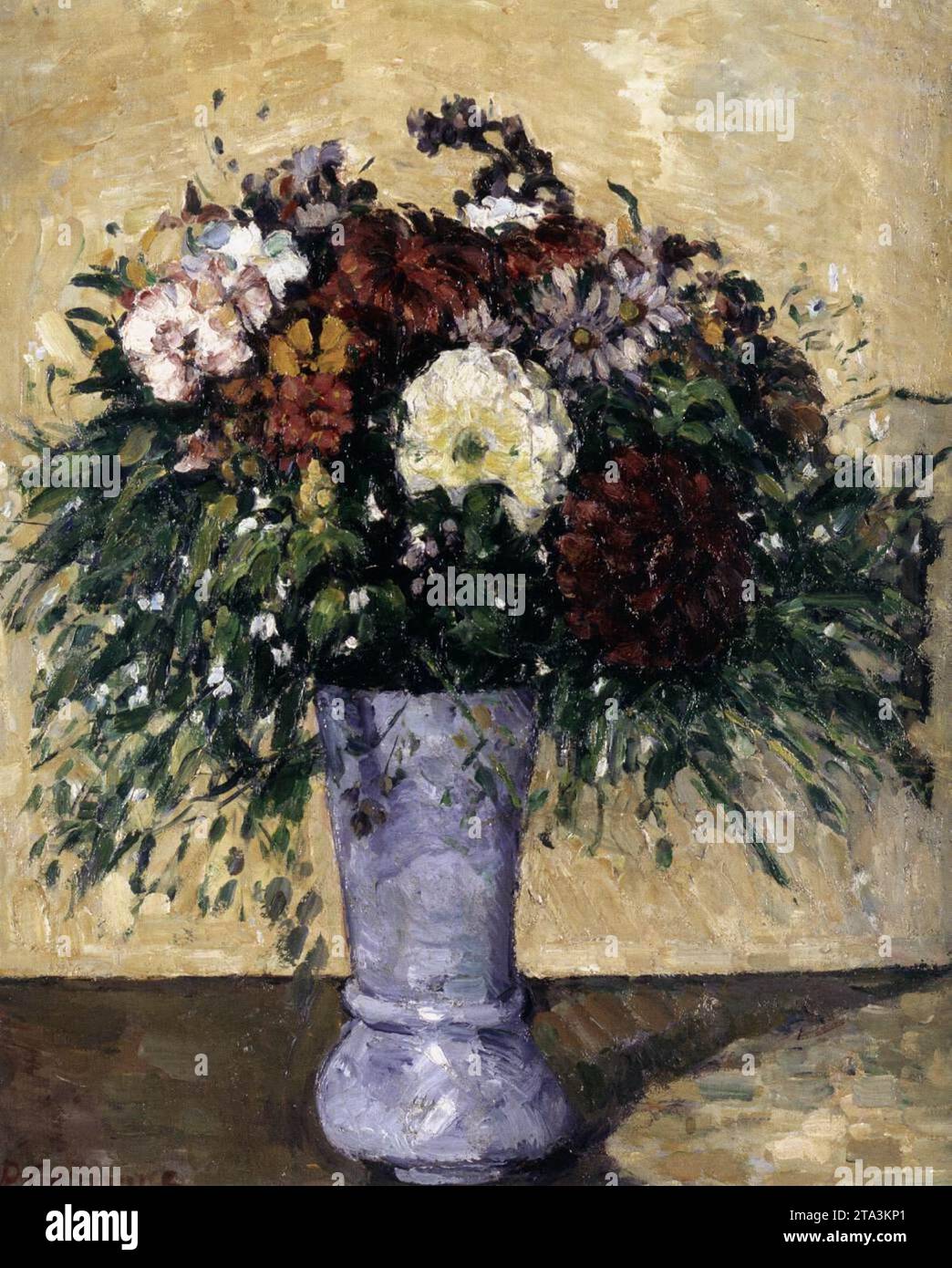 Bouquet di fiori in un vaso blu 1873-75 di Paul Cezanne Foto Stock