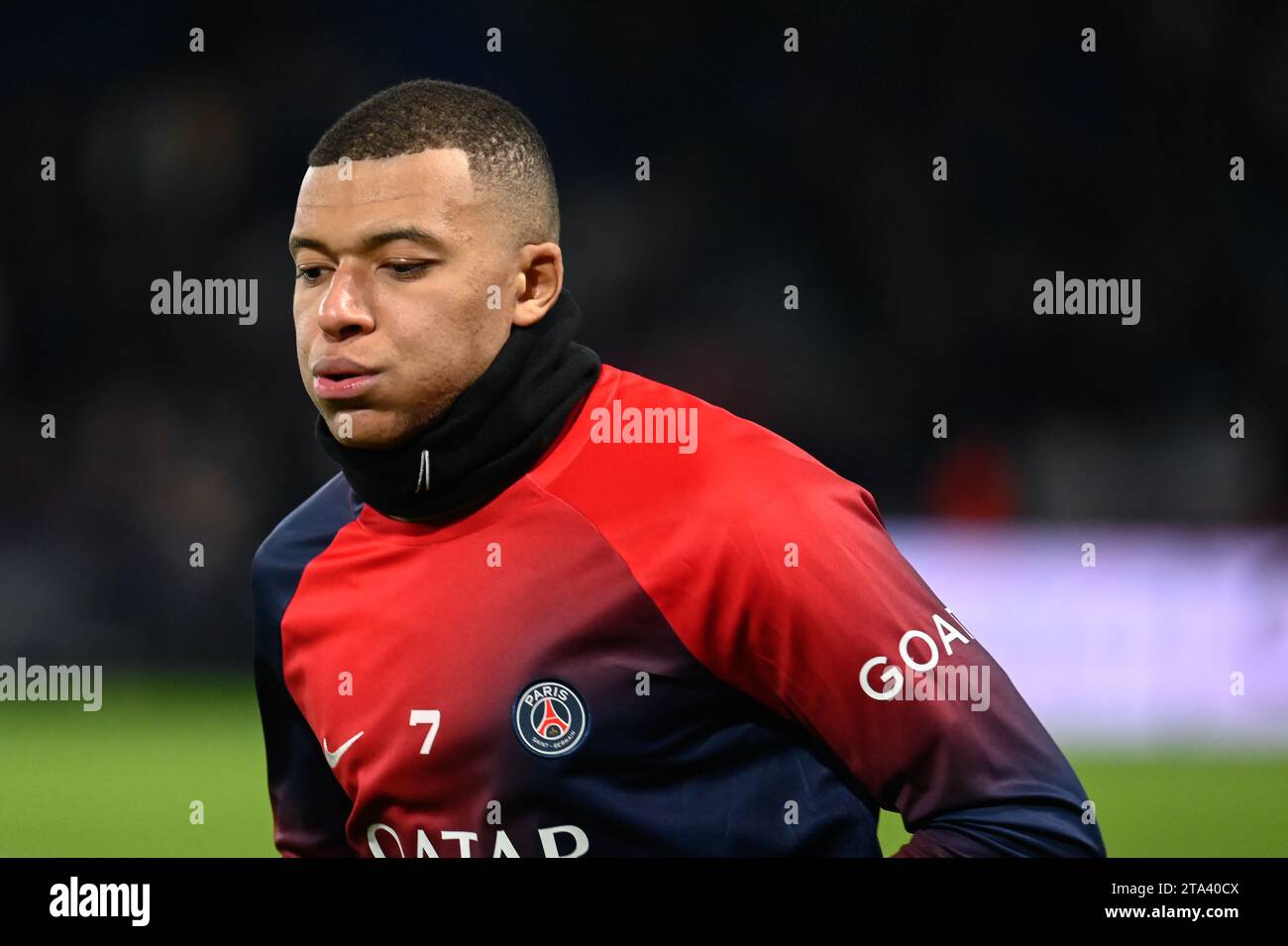 Parigi, Francia. 28 novembre 2023. © Julien Mattia/le Pictorium/MAXPPP - Parigi 28/11/2023 Kylian Mbappe a l'entrainement avant le match retour du groupe F de la Ligue des Champions, entre le PSG et Newcastle United, au Parc de Princes, le 28 novembre 2023. Credito: MAXPPP/Alamy Live News Foto Stock