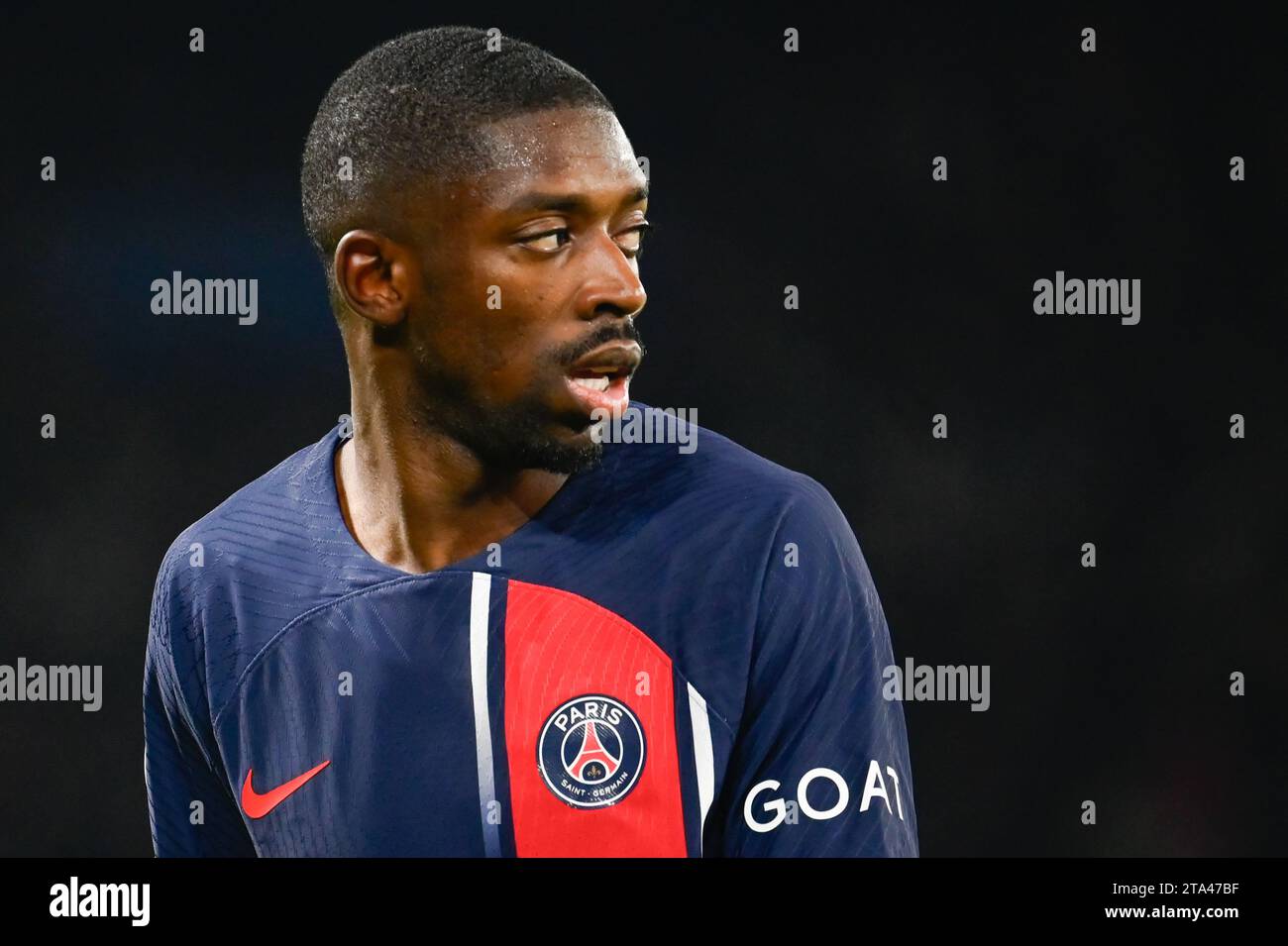 Parigi, Francia. 28 novembre 2023. © Julien Mattia/le Pictorium/MAXPPP - Parigi 28/11/2023 Ousmane Dembele lors du match retour du groupe F de la Ligue des Champions, entre le PSG et Newcastle United, au Parc de Princes, le 28 novembre 2023. Credito: MAXPPP/Alamy Live News Foto Stock
