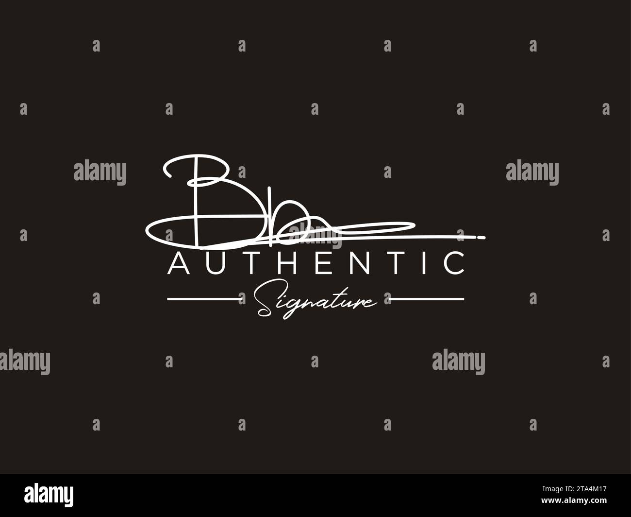 Vettore modello logo firma BB. Illustrazione Vettoriale