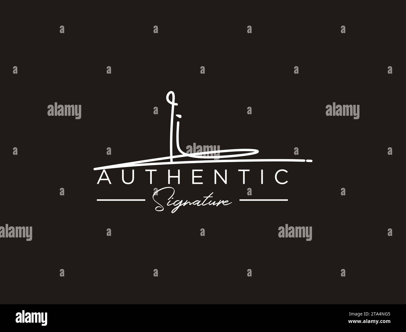 Vettore modello logo firma II. Illustrazione Vettoriale