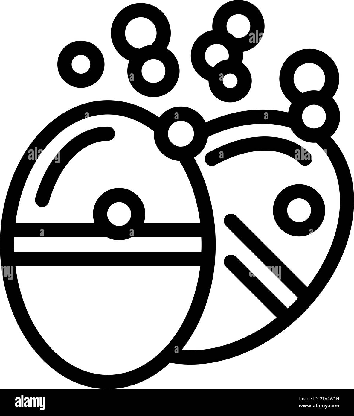 Icona rimedio di aspirazione medico delinea vettore. Cure sane. Farmaco in vetro fizz Illustrazione Vettoriale