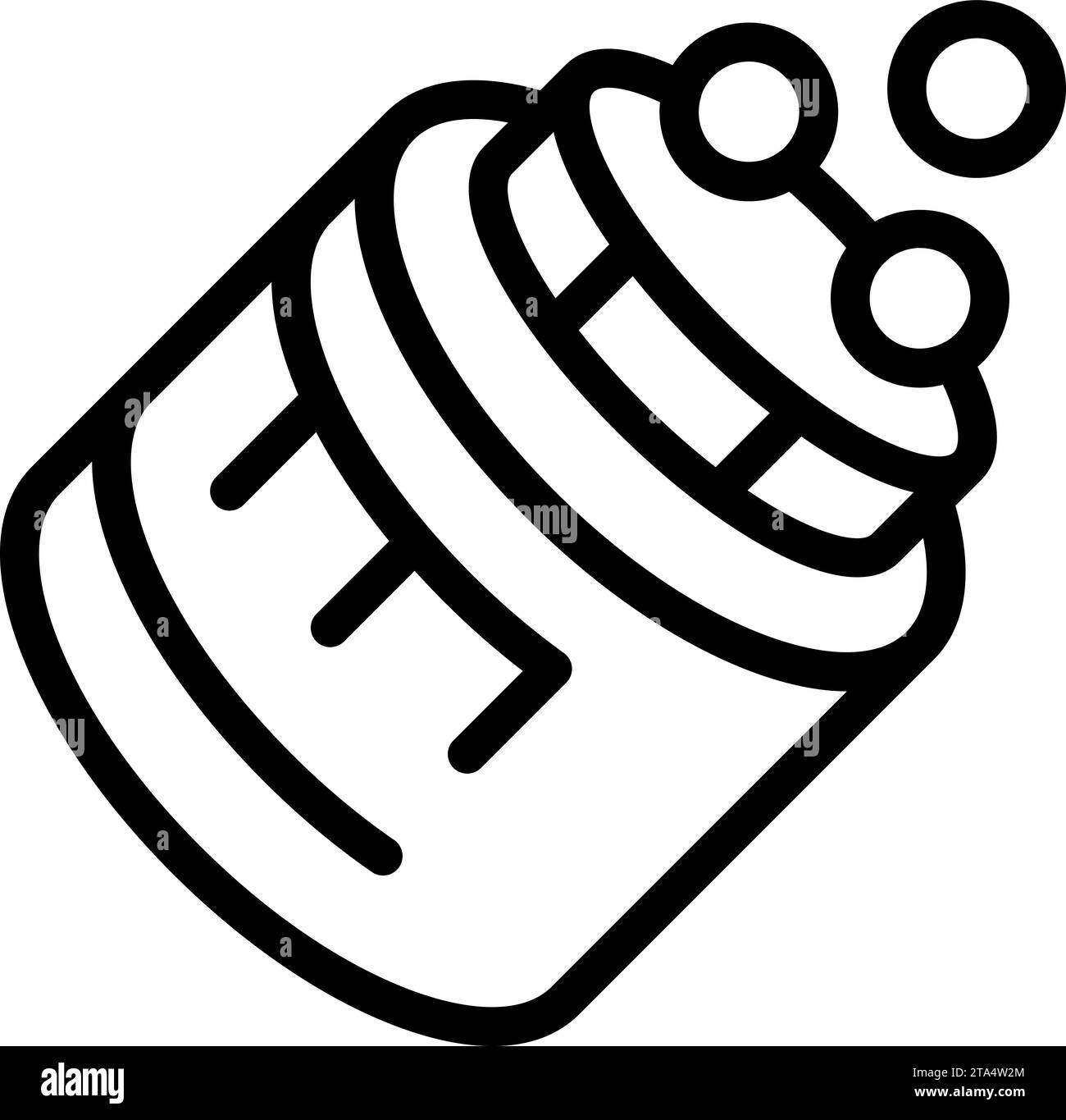 Vettore di contorno dell'icona del vaso dei farmaci frizzanti. Assistenza medica. Caso clinico di aiuto Illustrazione Vettoriale