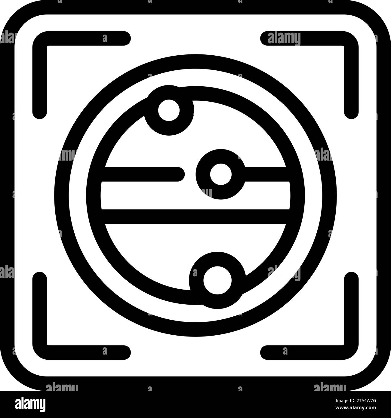 Icona pacchetto pillola idratazione contorno vettore. Pillola fredda bollente. Confezione in polvere Illustrazione Vettoriale