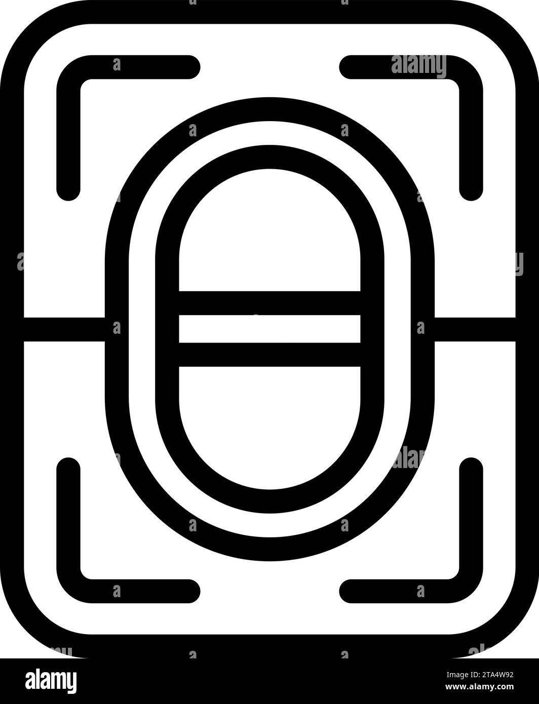 Icona pacchetto pillole effervescenti per il vettore di contorno. Vitamina per farmaci. Zucchero di aiuto al caso Illustrazione Vettoriale