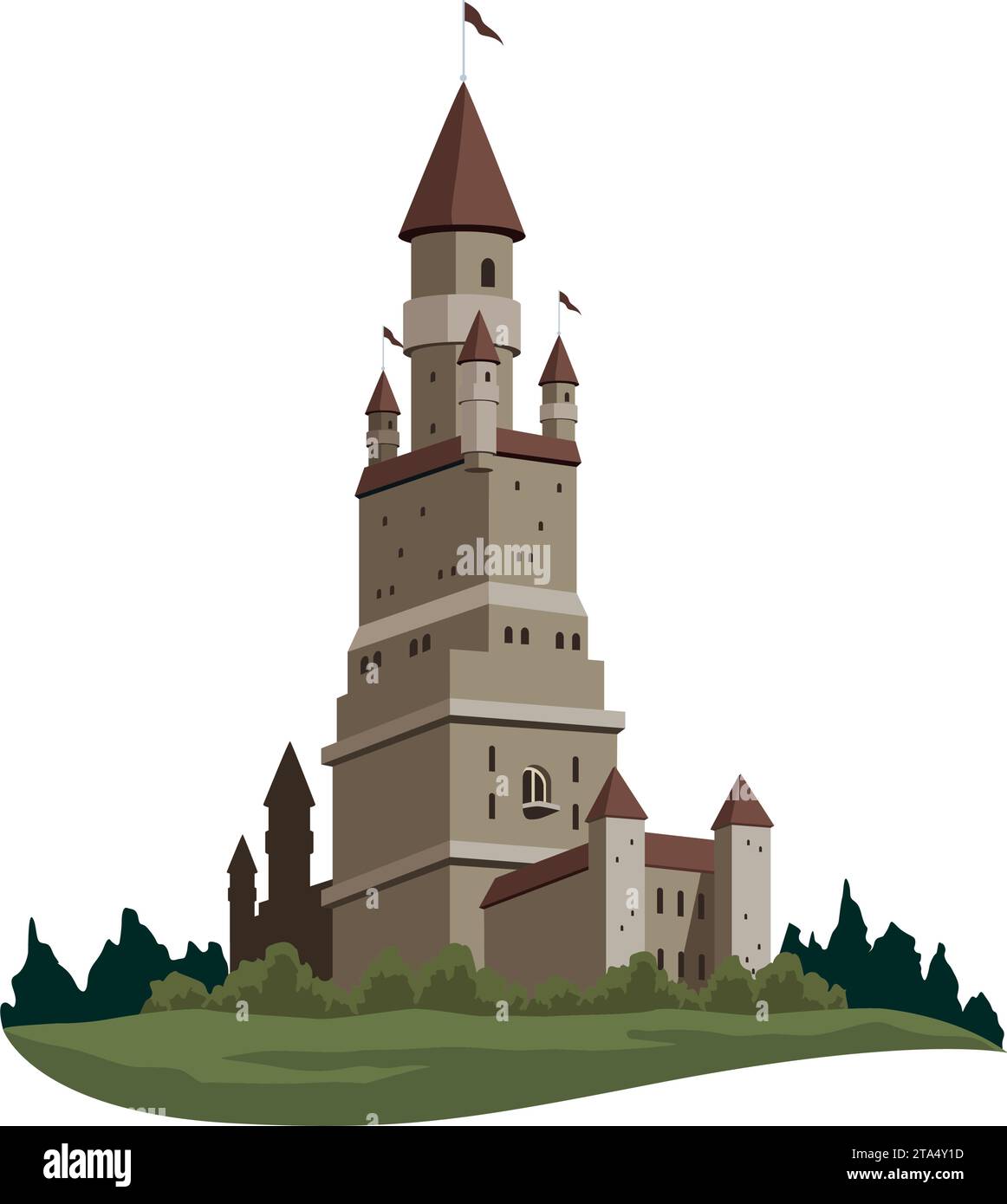 germania: architettura del castello di neuschwanstein Illustrazione Vettoriale