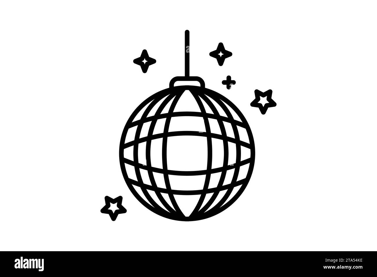 icona della palla da discoteca. icona relativa alla parte. stile icona linea. semplice progettazione vettoriale modificabile Illustrazione Vettoriale