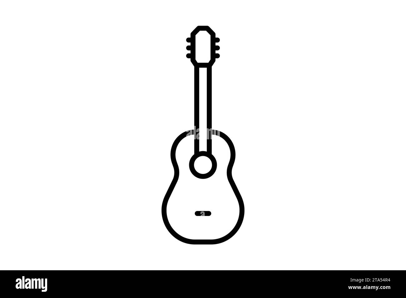 icona chitarra. icona relativa a musica, festa. stile icona linea. semplice progettazione vettoriale modificabile Illustrazione Vettoriale