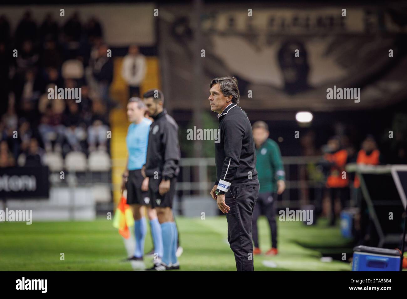 Daniel Ramos durante la partita di Liga Portugal 23/24 tra SC Farense e FC Arouca, Estadio de Sao Luis, Faro, Portogallo. (Maciej Rogowski) Foto Stock